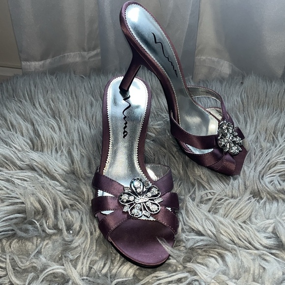 Nina evening silk evening sandals - Picture 2 of 3